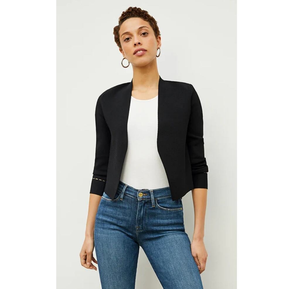 M.M.LaFleur the Sant Ambroeus Jardigan Plus S Black Cardigan capsule wardrobe
